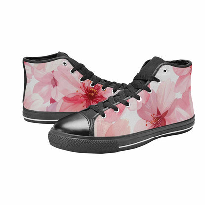 MEN'S Japanese Cherry Blossom High Top Canvas Y2K Custom Shoes