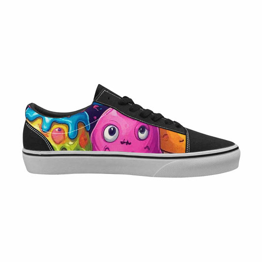 WOMEN'S Melting Ice Cream Monster Lace-Up Canvas Neon Fantasy Custom Shoes