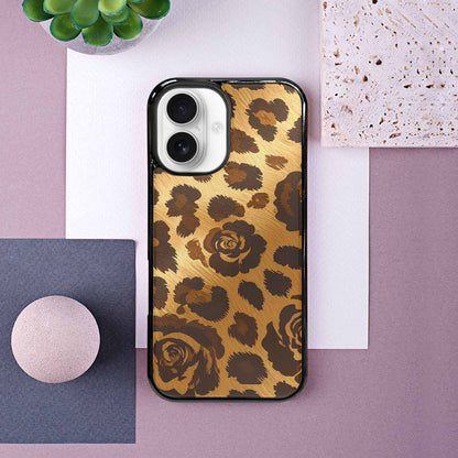 iPhone 16 Case — Classic Leopard Print Warm Golden Tan, Original Design Phone Case