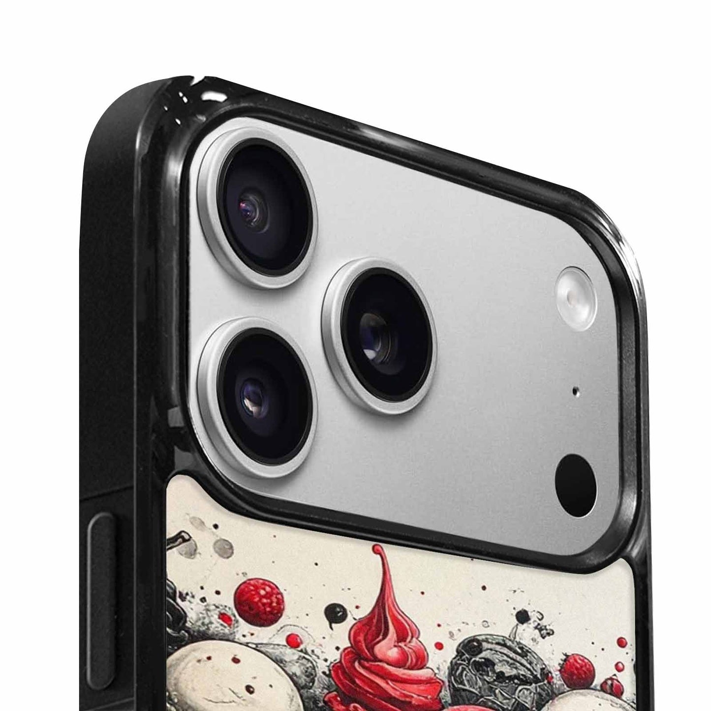 iPhone 17 Pro Max Case — Black &amp; Red Ink Original Art, Custom Designed Case Cover
