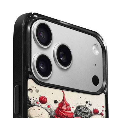 iPhone 17 Pro Max Case — Black &amp; Red Ink Original Art, Custom Designed Case Cover