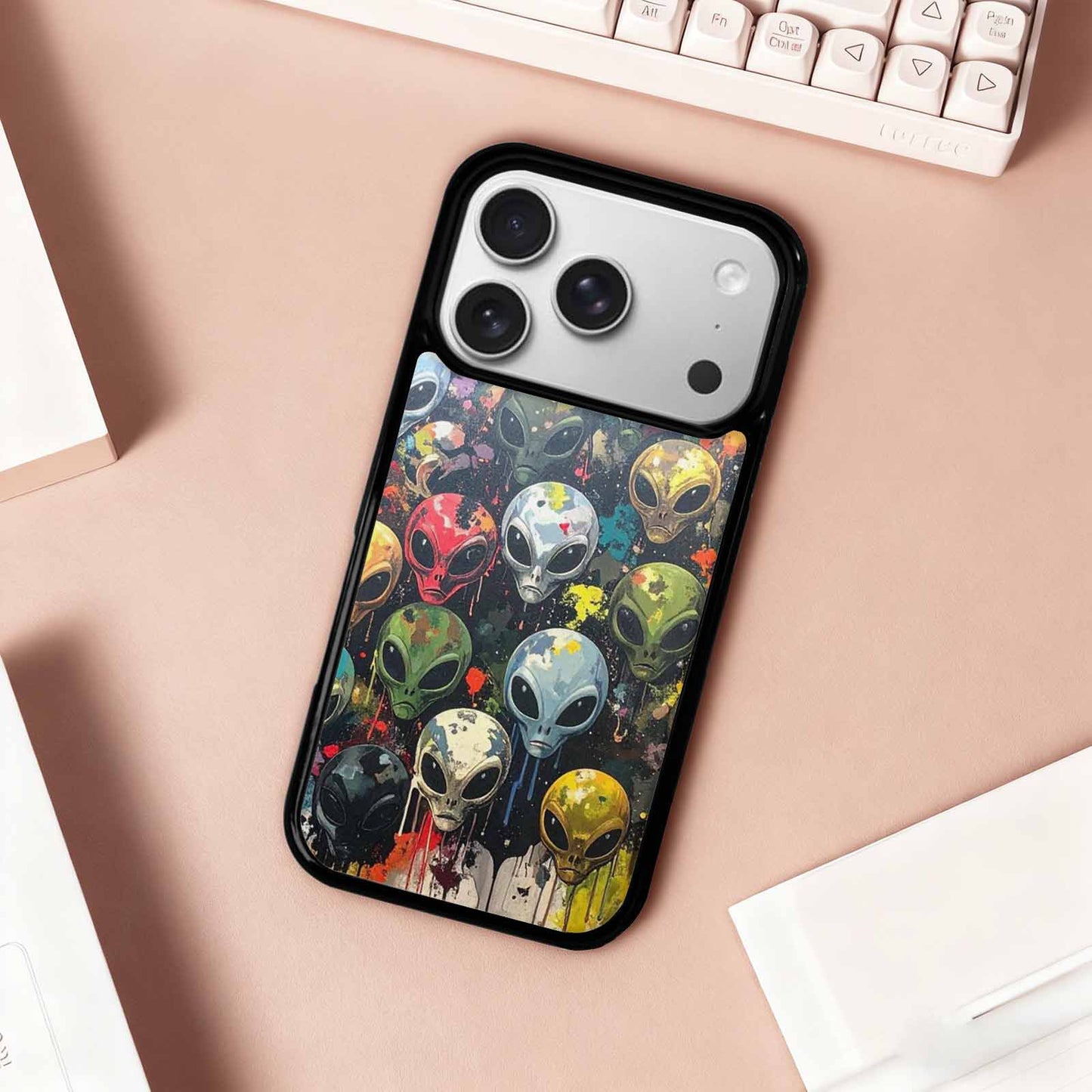 iPhone 17 Pro Case — Aliens Camo Aliens Pattern Hundreds Alien, Unique Phone Case Design