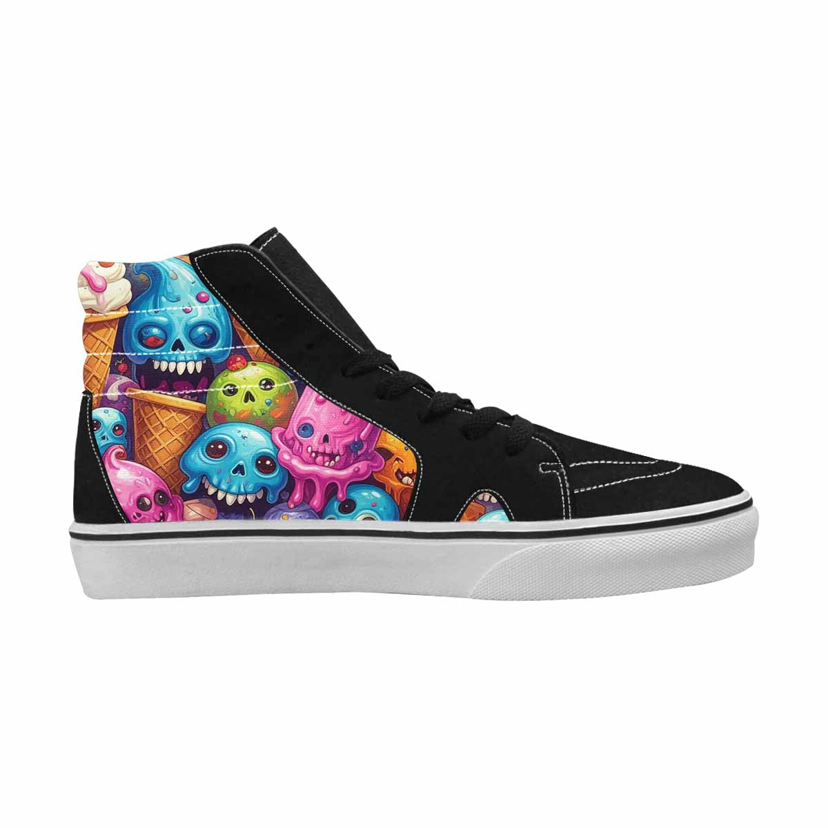 MEN'S Ice Cream Monsters  High Top Canvas Neon Fantasy Custom Shoes