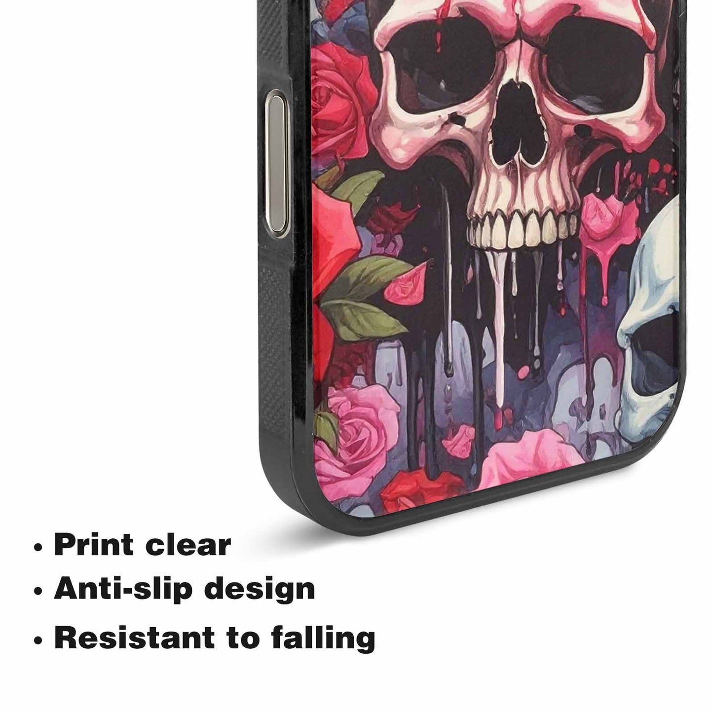 iPhone 16 Pro Case — Skulls And Roses Skulls And Roses, Personalized Phone Case