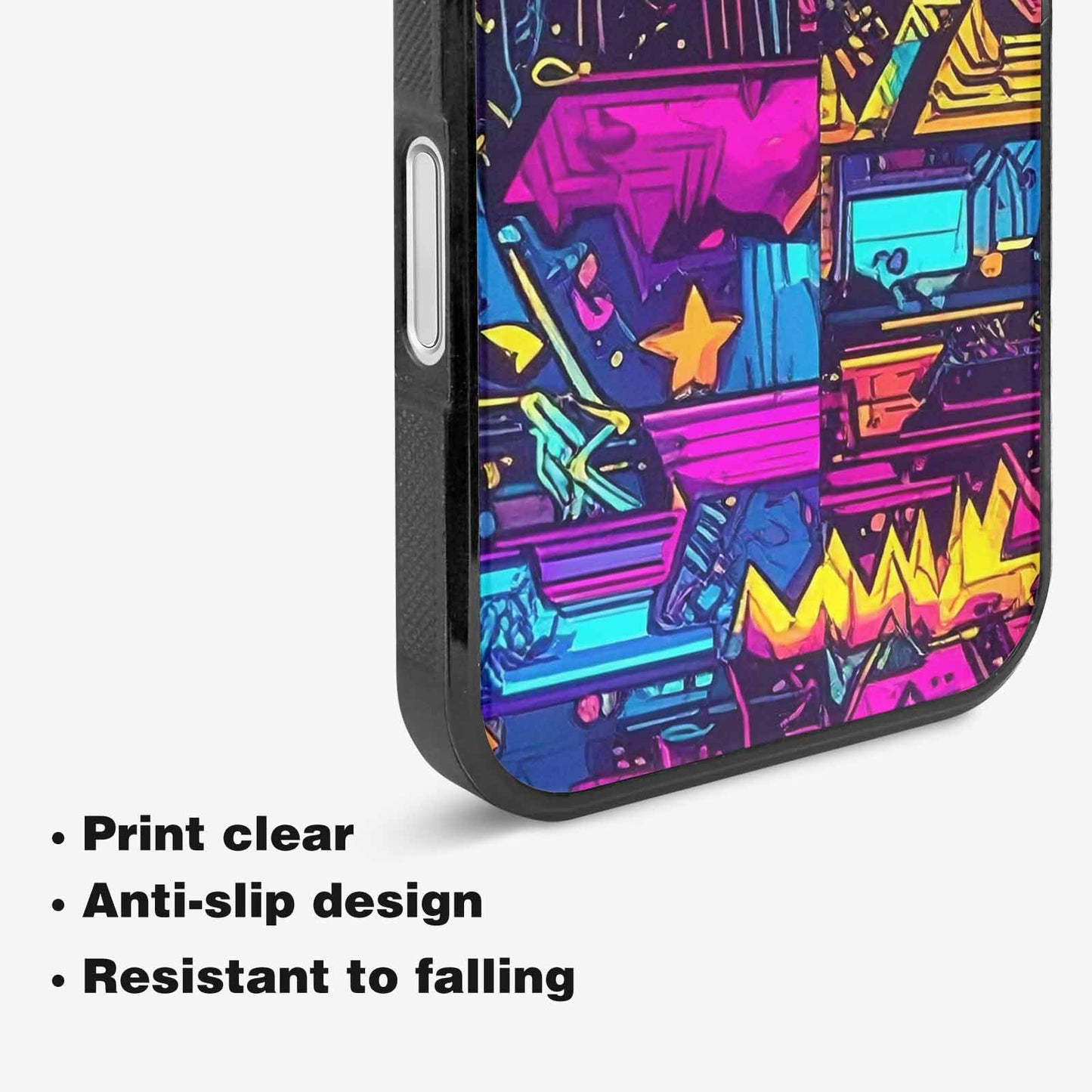 iPhone 16 Plus Case — 80s Retro Motif 80s Retro Motifs, Original Design Phone Case