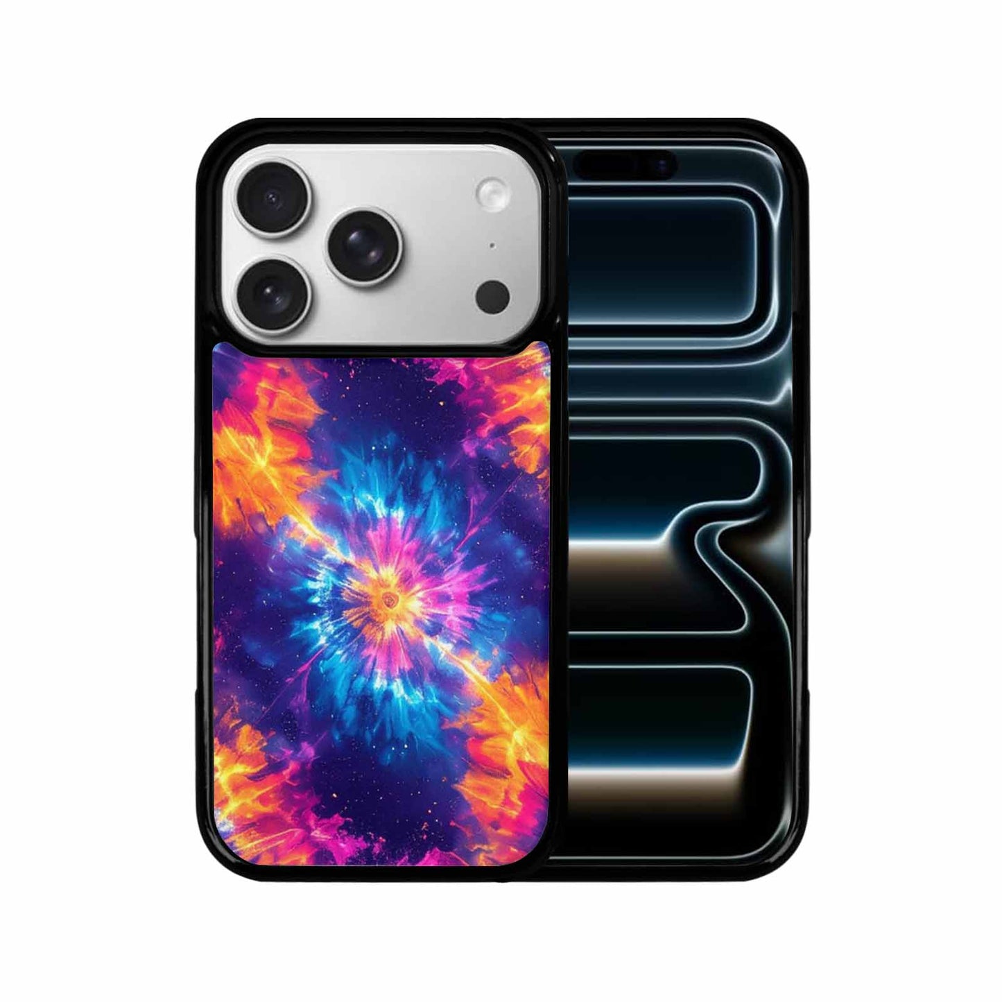 iPhone 17 Pro Case — Tie Dye Galaxy Art Seamless Tie, Customized Protective Case