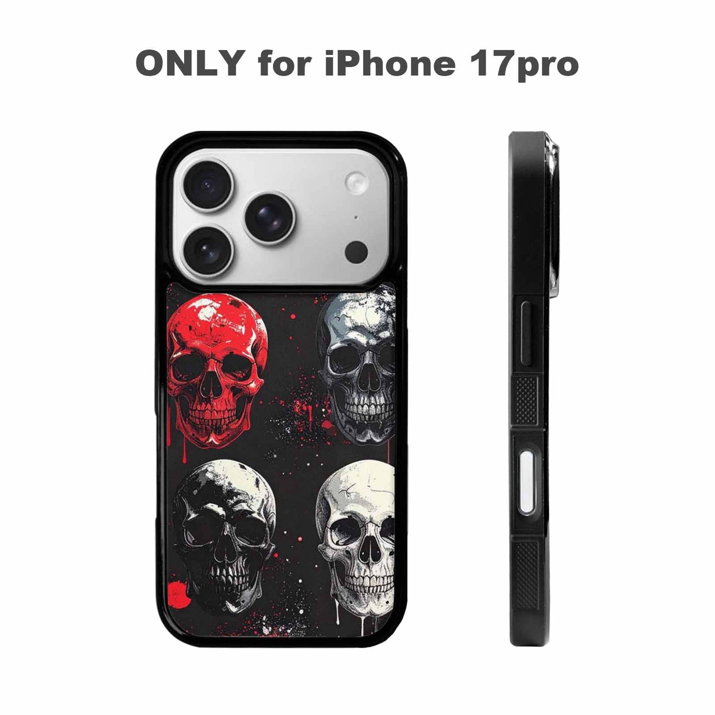 iPhone 17 Pro Case — Skull Dark Art Gothic Print Gothic, Custom Phone Case
