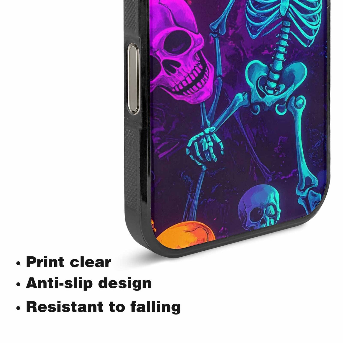 iPhone 16 Pro Case — Glowing Skeleton Pattern Hundreds Of Small, Personalized Phone Case