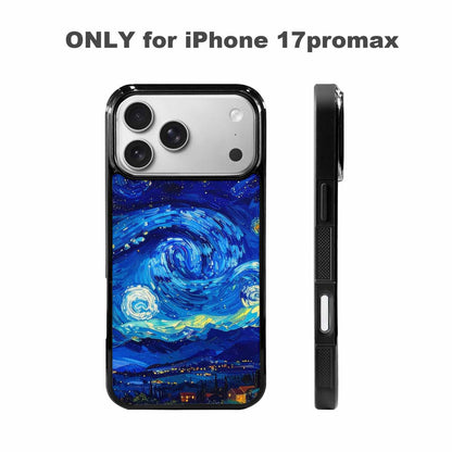 iPhone 17 Pro Max Case — Starry Night Van Gogh Galaxy Space, Custom Printed Phone Case