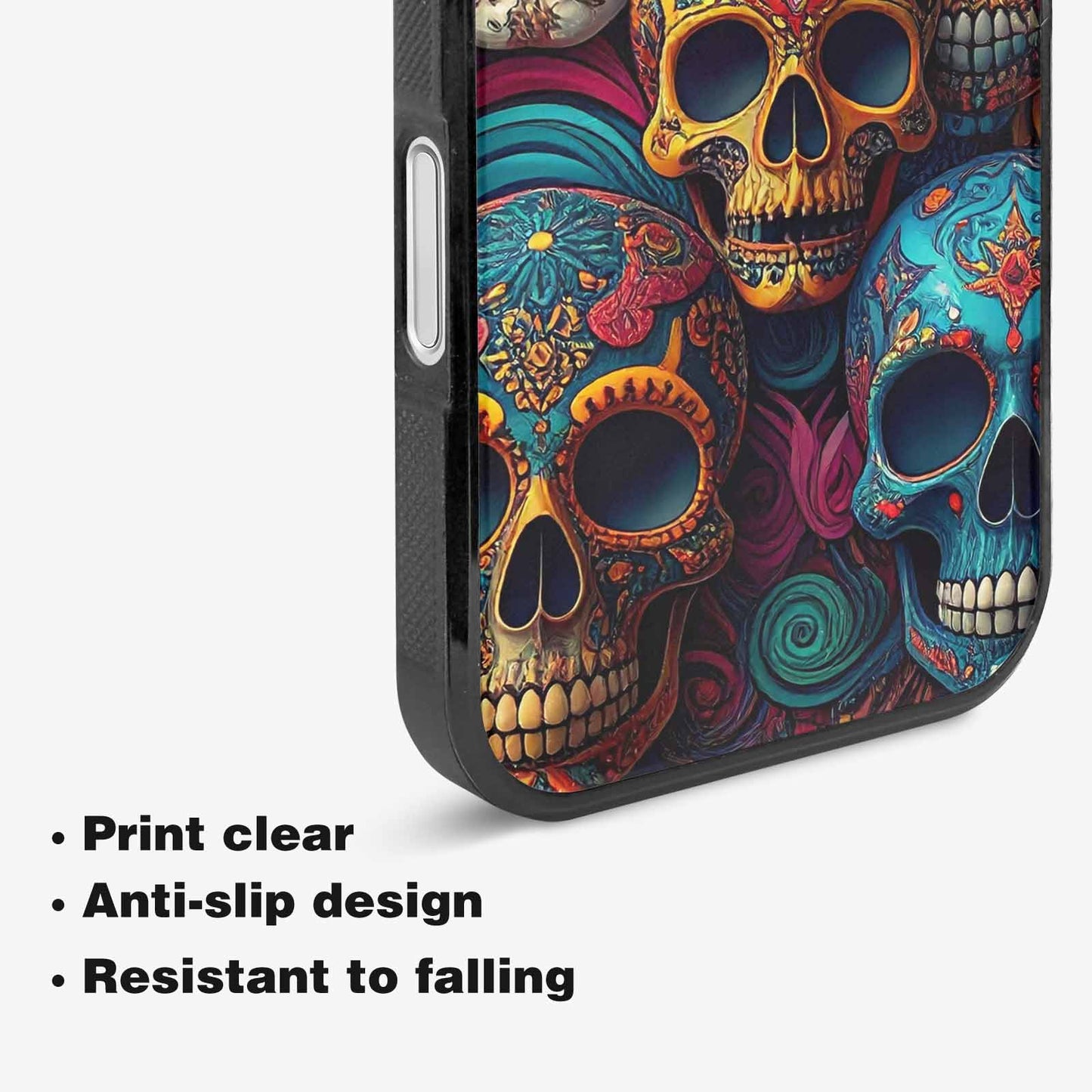 iPhone 16 Case — Skull Waves, Custom Art Phone Cover