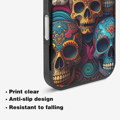 iPhone 16 Case — Skull Waves, Custom Art Phone Cover