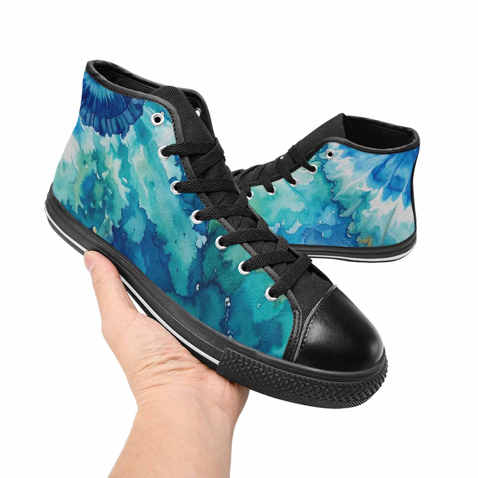 MEN'S Tie Dye - High Top Canvas Vivid Custom Sneakers