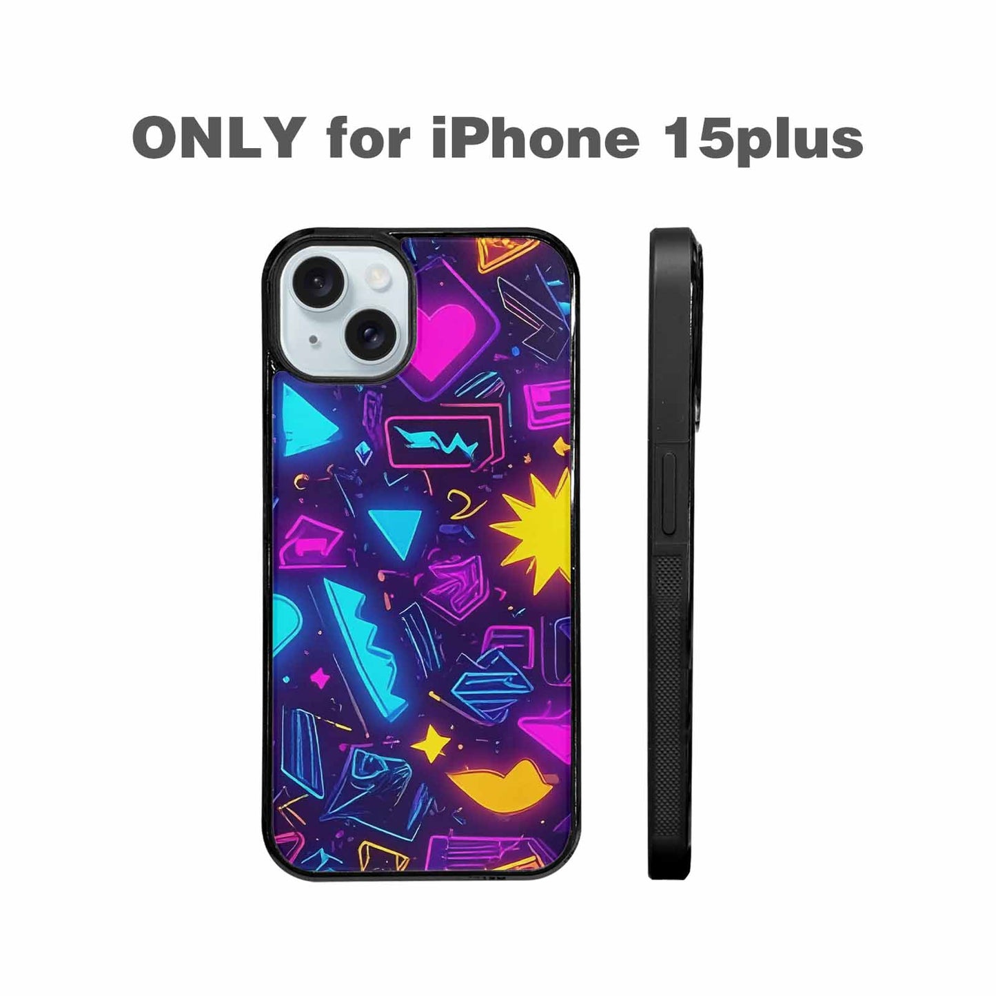 iPhone 15 Plus Case — 80s Retro Motif 80s Retro Motifs, Customized Protective Case