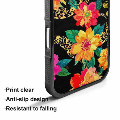 iPhone 17 Case — Floral Snake Print Floral, Unique Phone Case Design