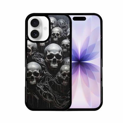 iPhone 17 Case — Grey Dark Black And Gothic Skulls, Custom Designed Case Cover