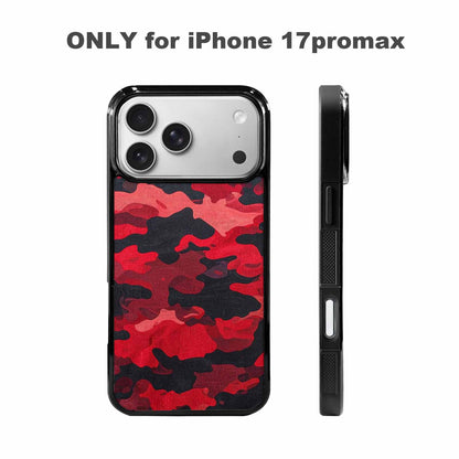 iPhone 17 Pro Max Case — Tactical Camo Red Black Custom Camo, Custom Phone Case