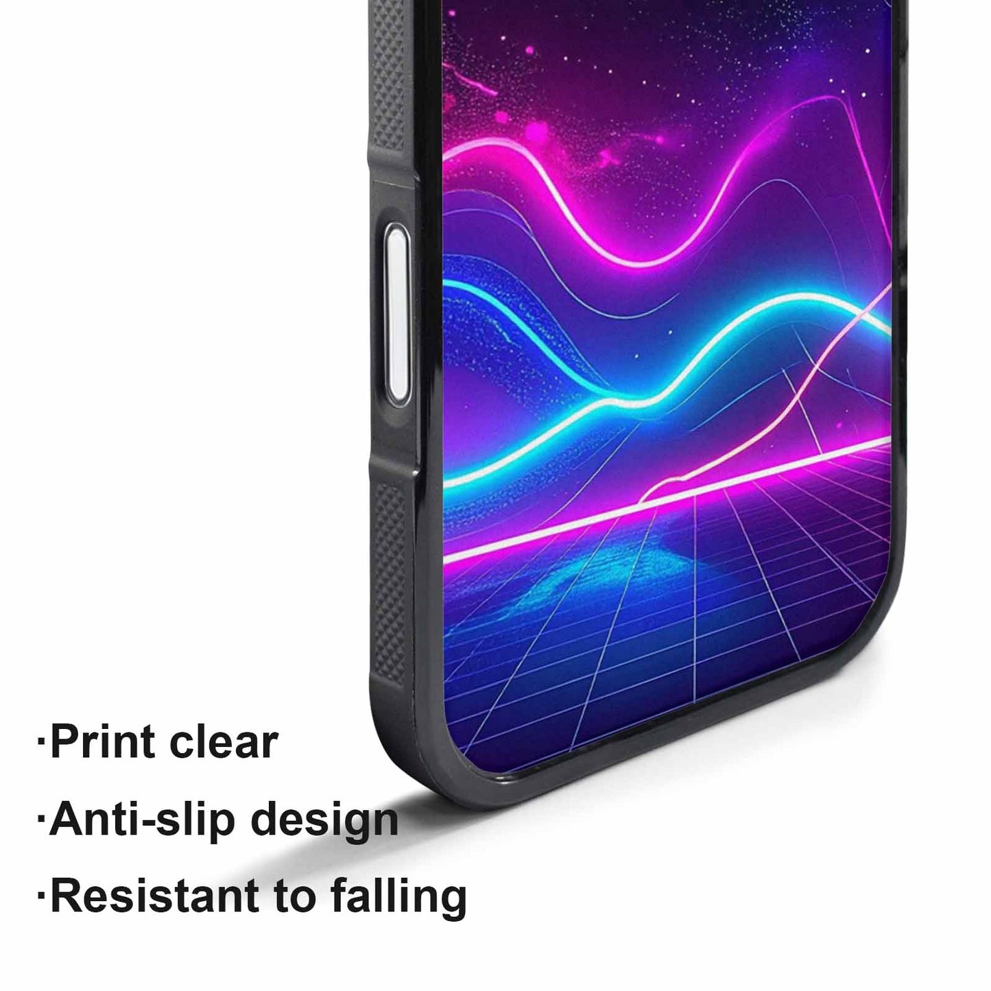 iPhone 17 Pro Case — Neon Cartoon Art Pattern Retro Vintage, Original Design Phone Case