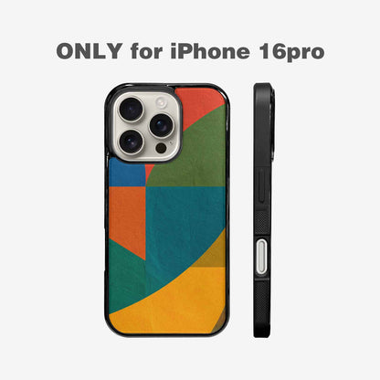 iPhone 16 Pro Case — 1990s Memphis Art Pattern, Custom Print Case Cover