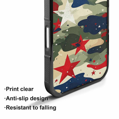 iPhone 17 Case — Military Camo Blotch Texture Galaxy Space, Personalized Phone Case