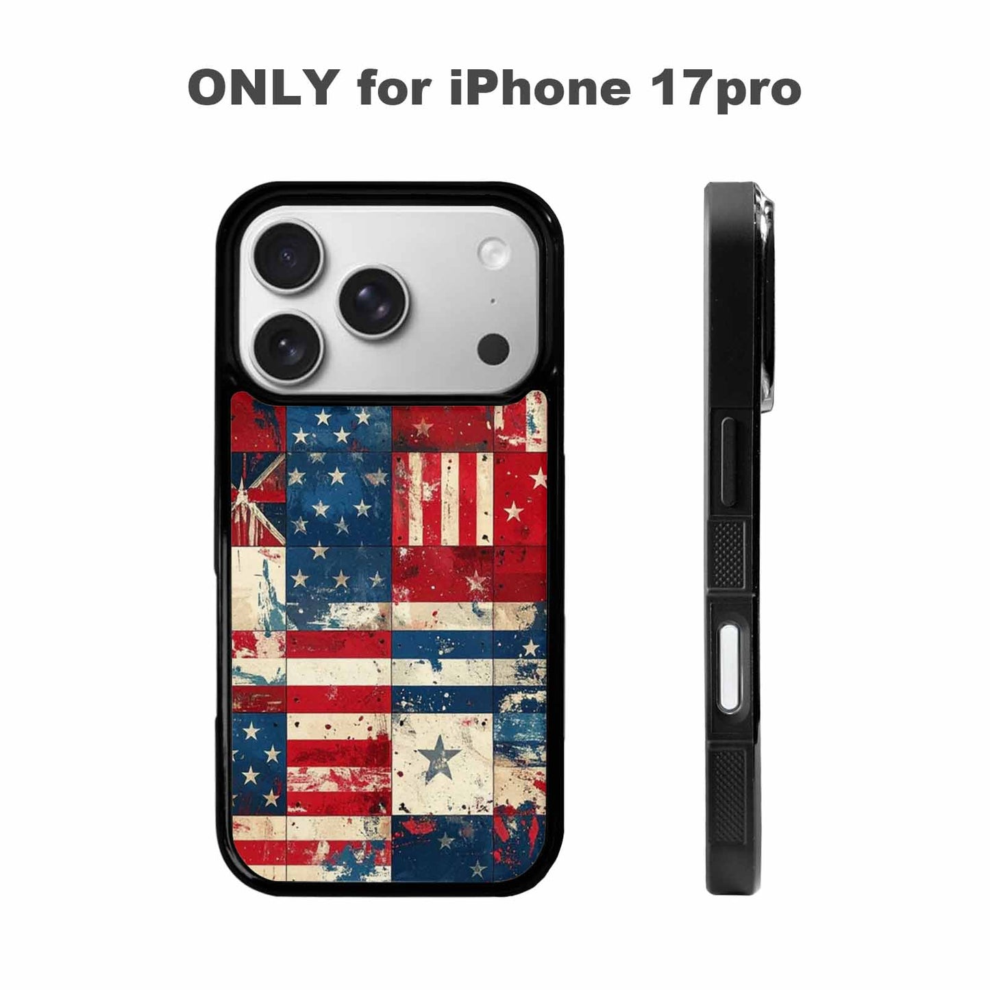 iPhone 17 Pro Case — Small American Flag Stars And Galaxy, Original Design Phone Case