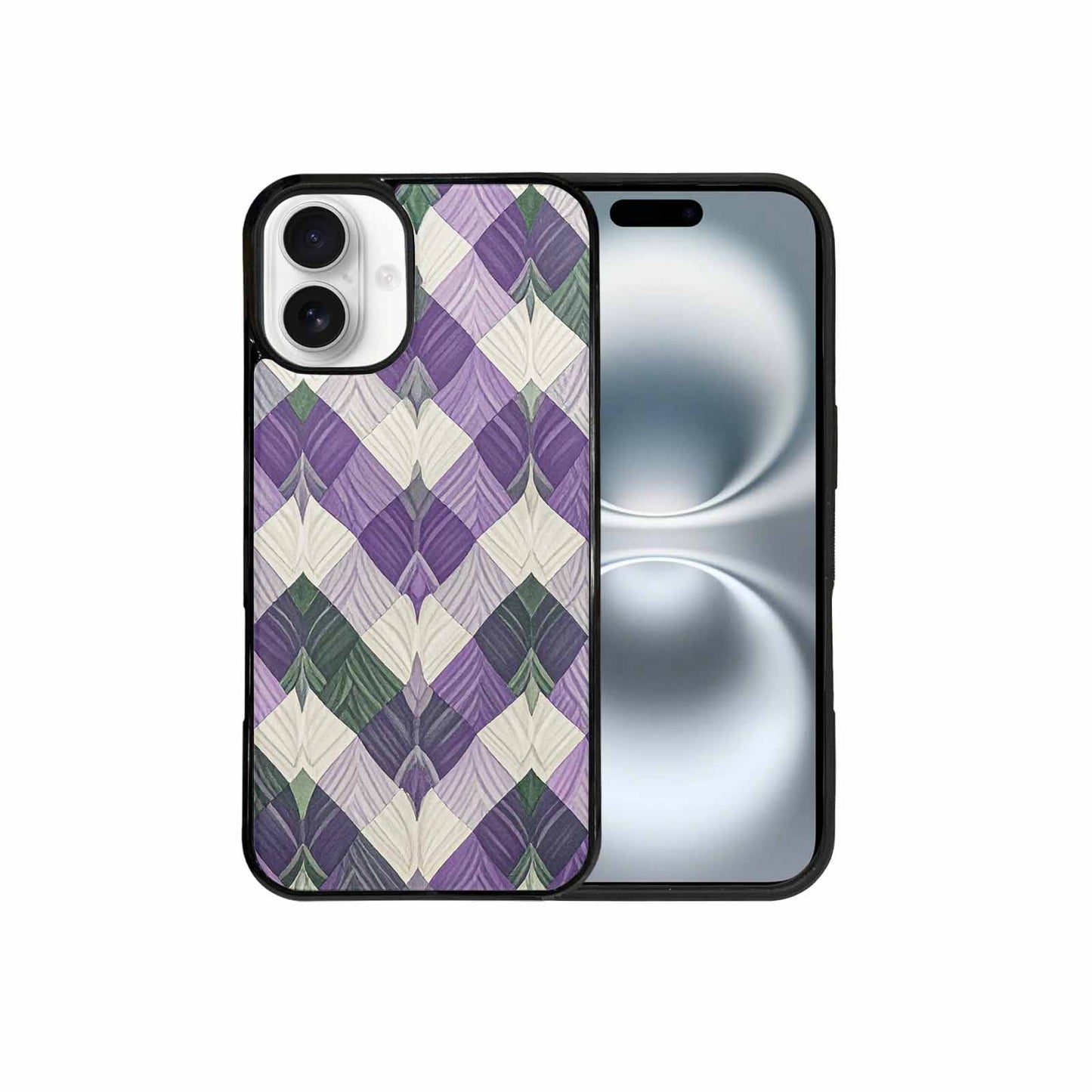 iPhone 16 Plus Case — Genderqueer Flag Color Theme Small Rainbow, Custom Art Phone Cover