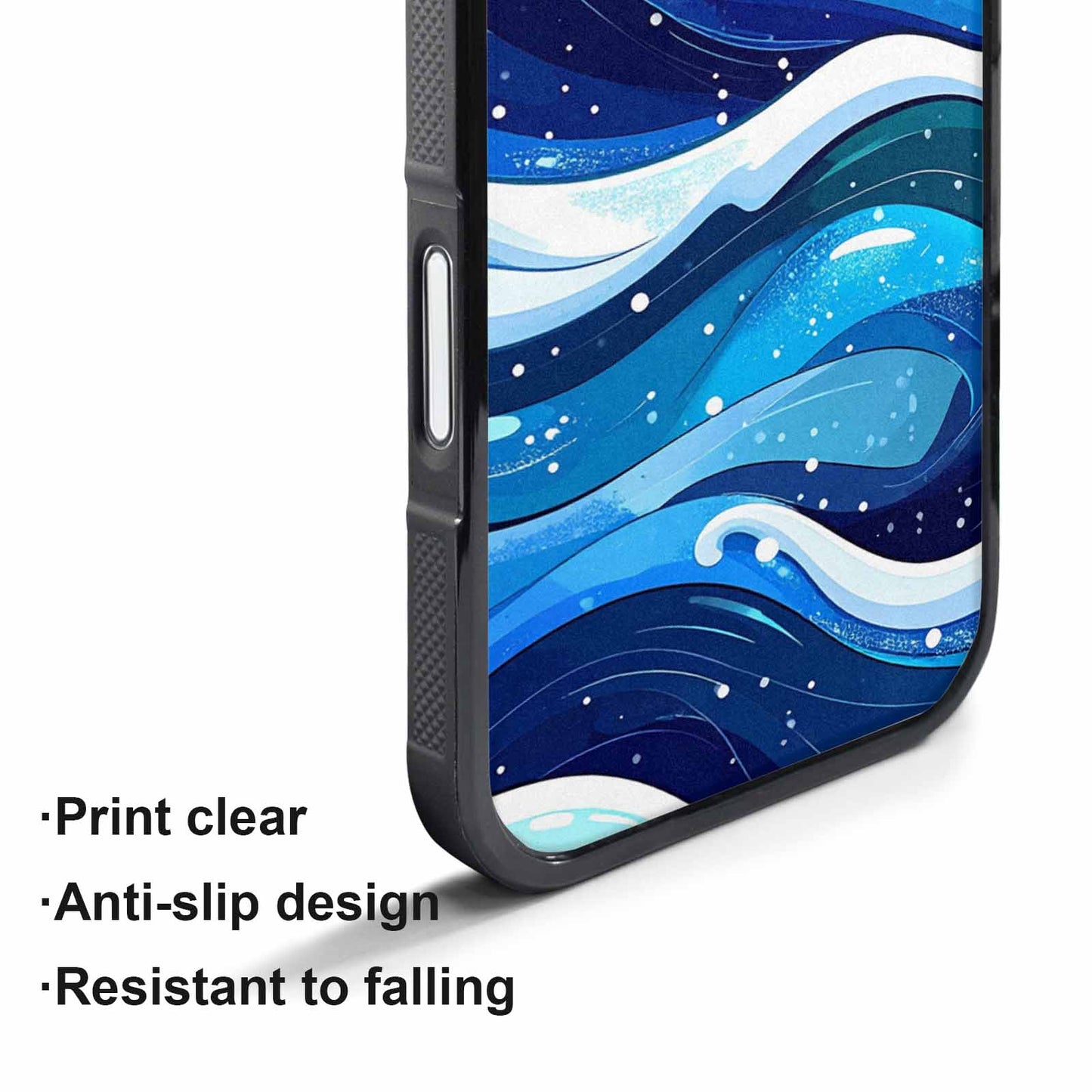 iPhone 17 Air Case — Glossy Winter Wave Seamless Cartoon Cute, Custom Print Case Cover