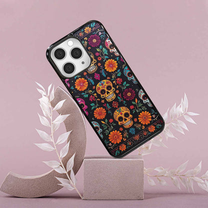 iPhone 15 Pro Max Case — Colorful Dia De Los Muertos Sugar, Custom Print Case Cover