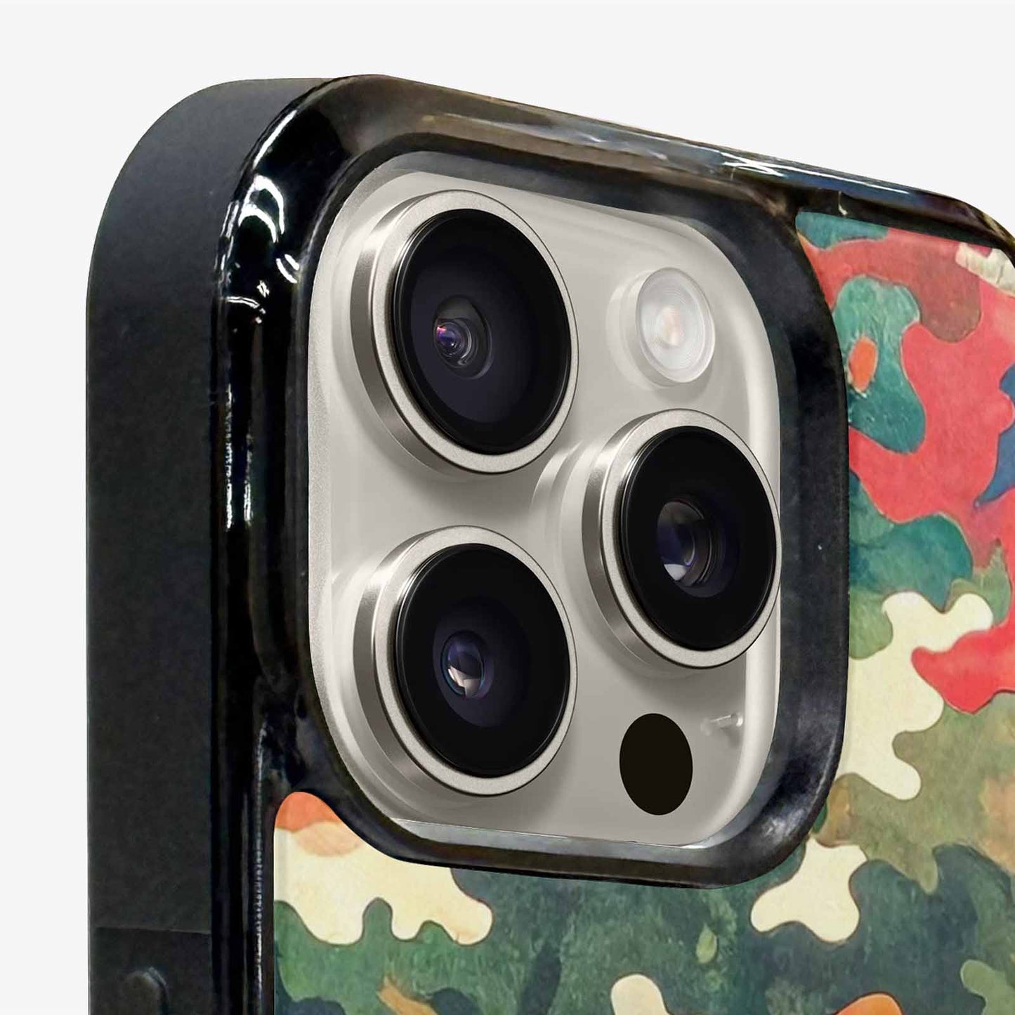 iPhone 16 Pro Max Case — Camo Patches Full Color Vibrant Camo, Custom Print Case Cover
