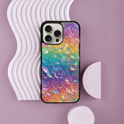 iPhone 16 Pro Max Case — Holographic Iridescent Shimmer Pattern Hundreds Of, Custom Print Case Cover