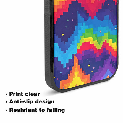 iPhone 15 Plus Case — Pixel Art 8 Bit Burst Pattern, Original Design Phone Case
