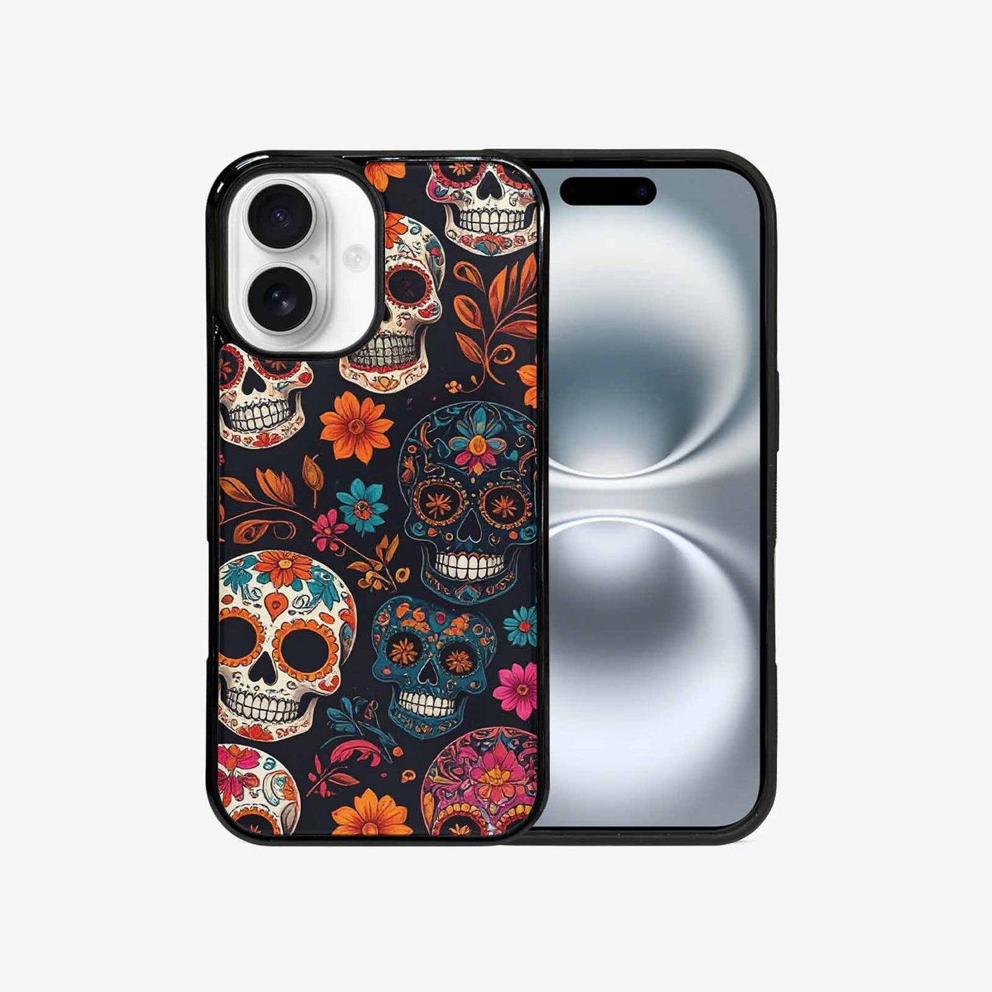iPhone 16 Case — Dia De Los Muertos Sugar Skull, Custom Print Case Cover