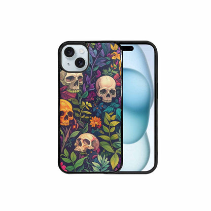iPhone 15 Plus Case — Skulls Botanicalskulls Pattern, Customized Protective Case