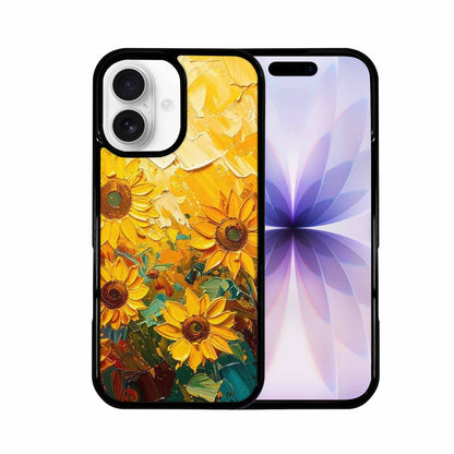iPhone 17 Case — Impressionist Sunflower Brushstroke Pattern Floral, Custom Designed Case Cover