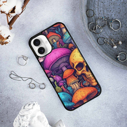 iPhone 16 Plus Case — Mushroom Skull, Custom Phone Case