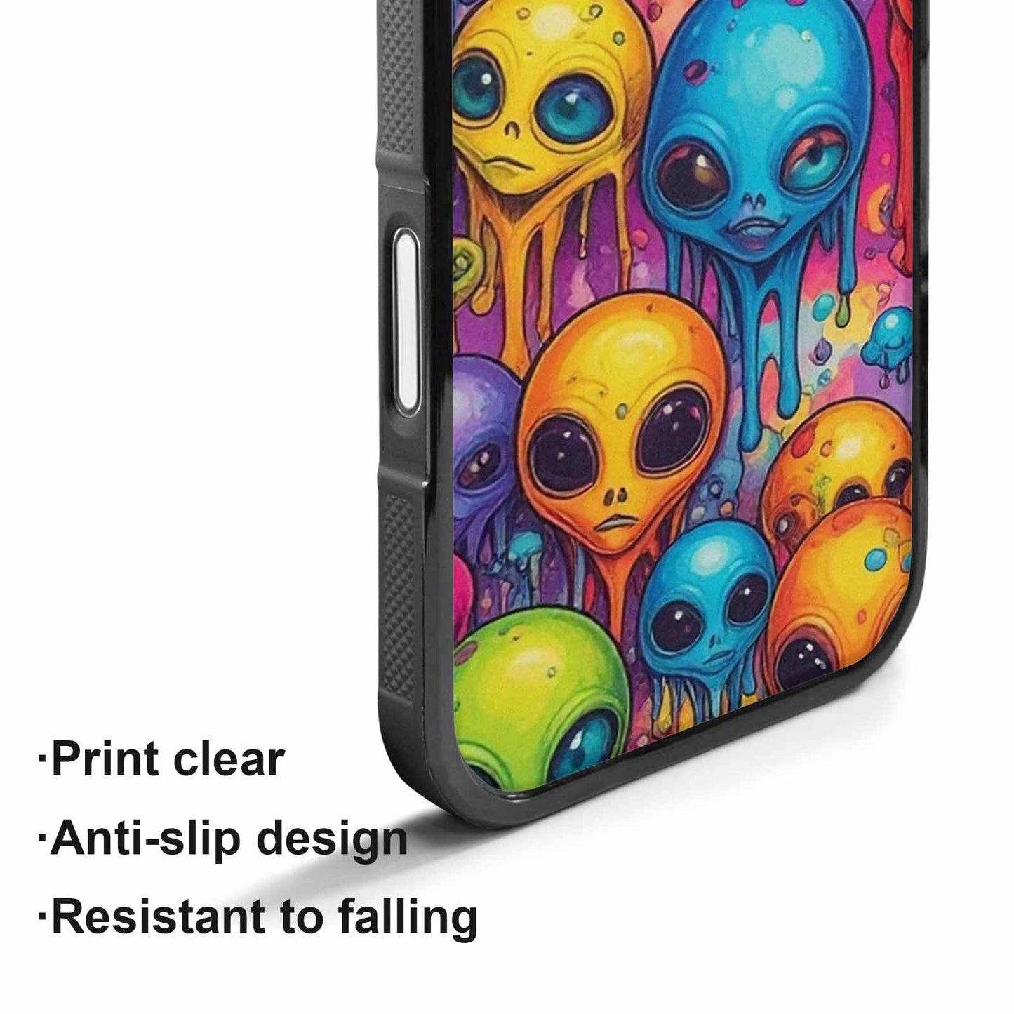 iPhone 17 Case — Melting Aliens Pattern Alien Scifi, Personalized Phone Case