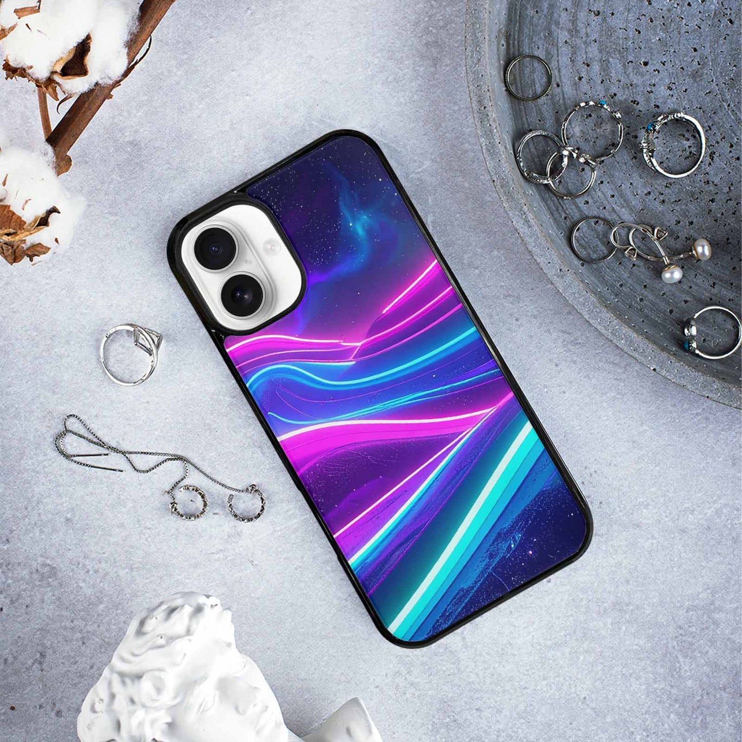 iPhone 16 Plus Case — 80s Neon Cartoon, Custom Made Phone Cover