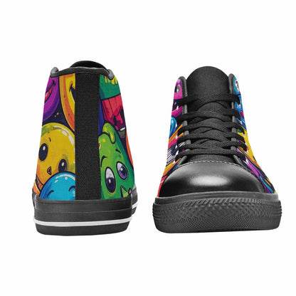 WOMEN'S Funny Looking Cartoon High Top Canvas Y2K Shoes
