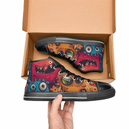 MEN'S Cartoon Monster Character High Top Canvas Aesthetic Custom Shoes
