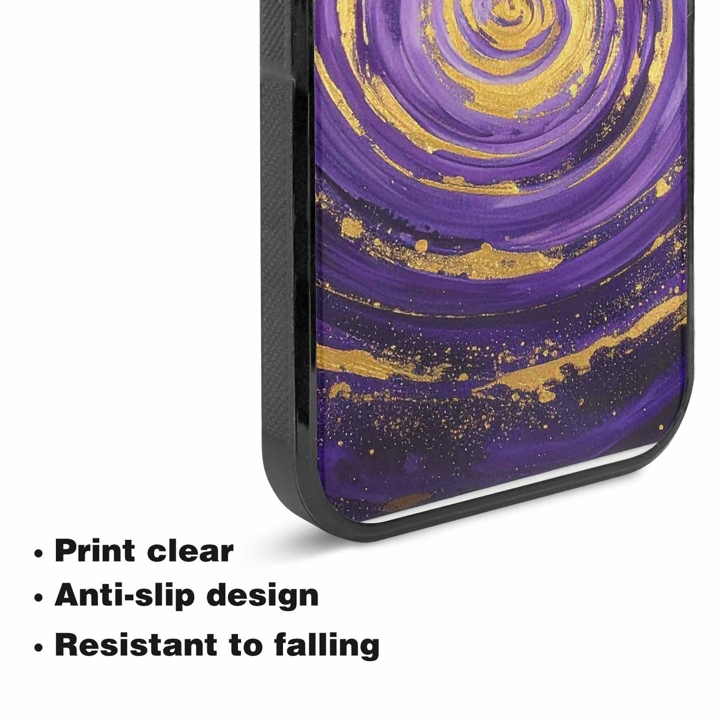 iPhone 15 Plus Case — Swirling Brushstroke Starry Night Texture Blended, Custom Made Phone Cover