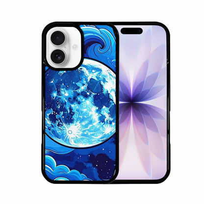 iPhone 17 Case — Neon Winter Moon Cartoon Cute, Custom Art Phone Cover