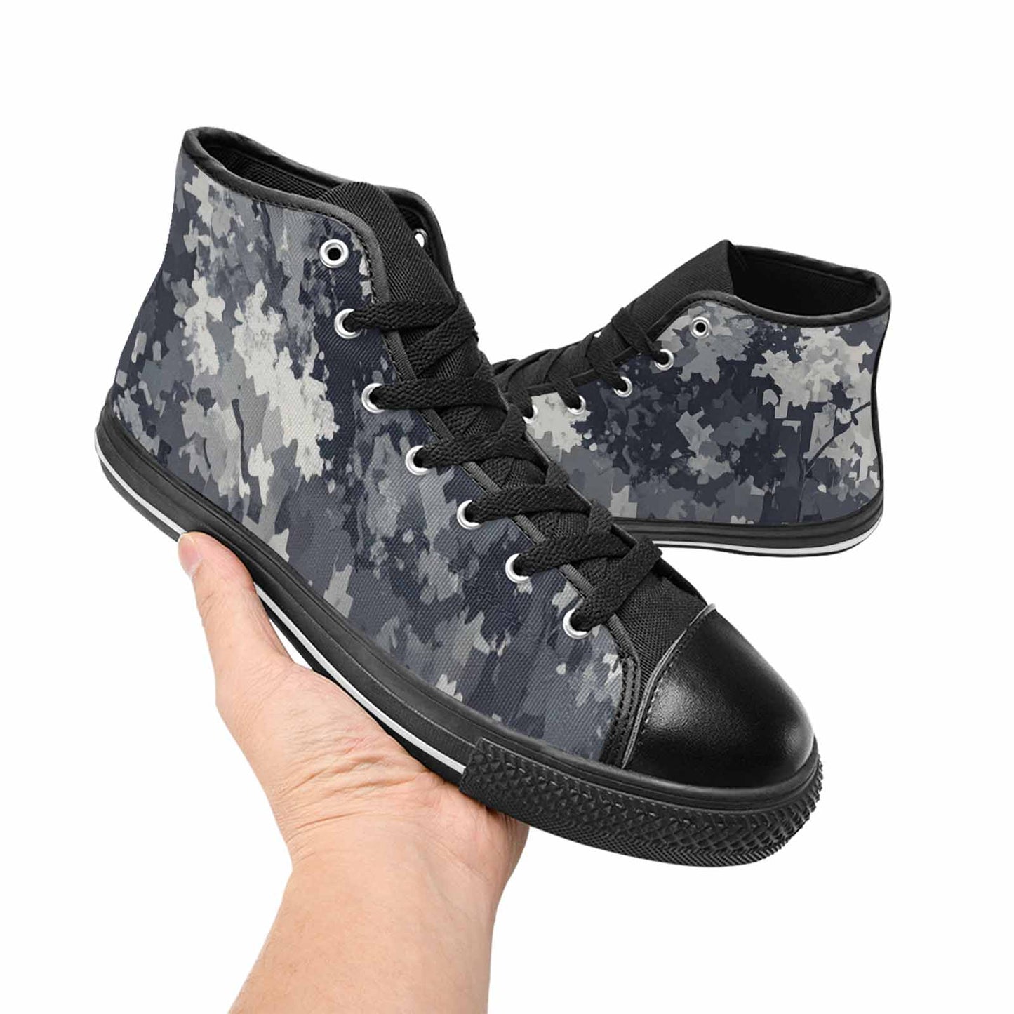WOMEN'S Military Camouflage Blotch High Top Canvas Y2K Custom Sneakers