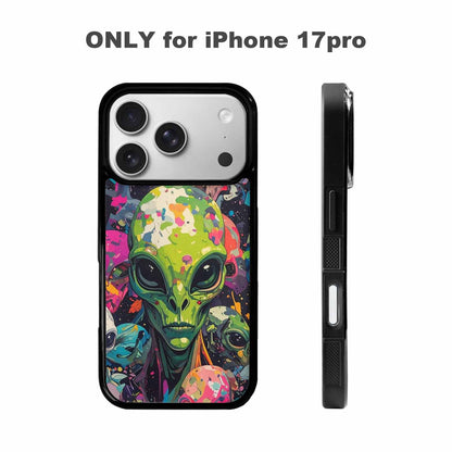 iPhone 17 Pro Case — Aliens Camo Aliens Pattern Hundreds Alien, Custom Art Phone Cover