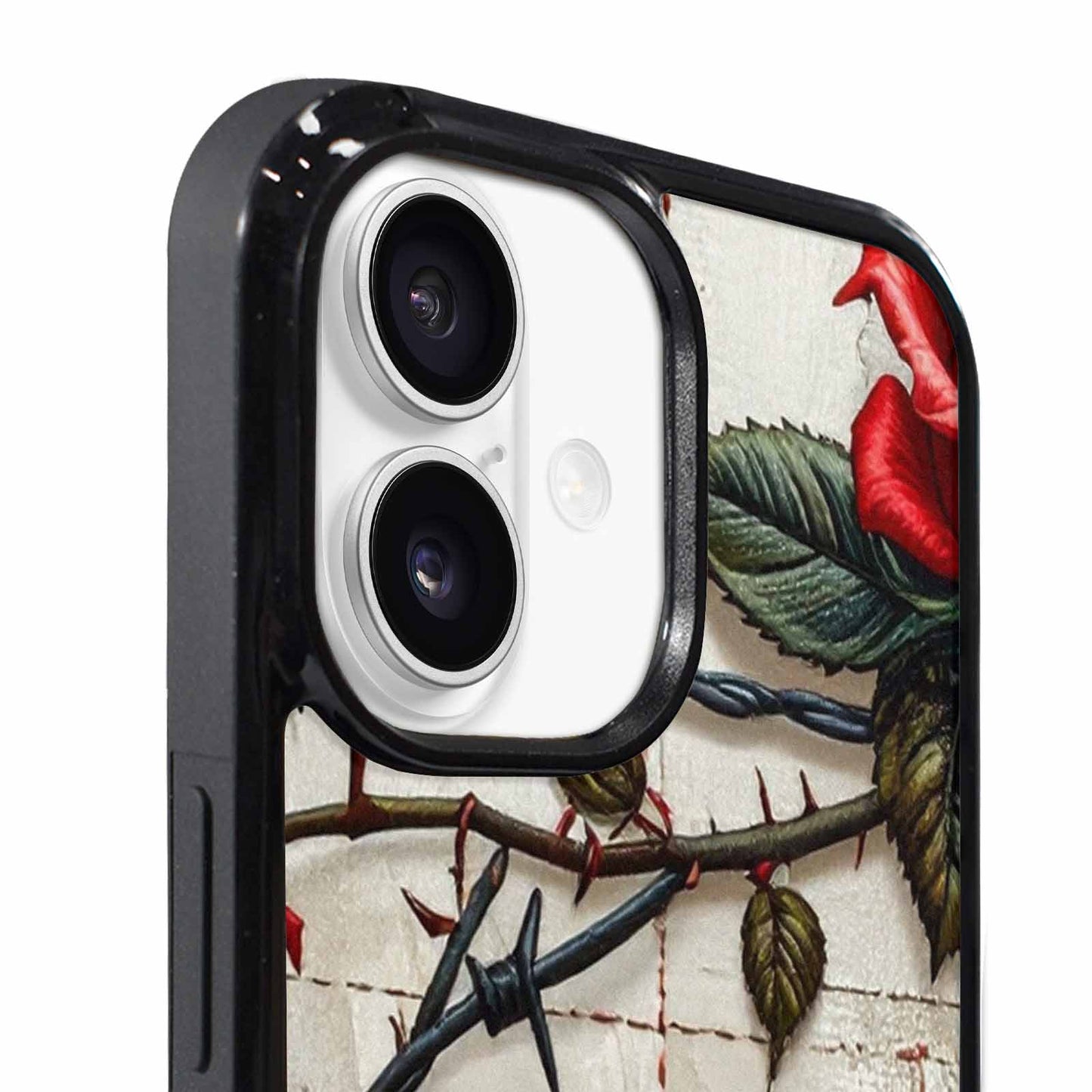 iPhone 17 Case — Glossy Barbed Wire Original Art, Customized Protective Case