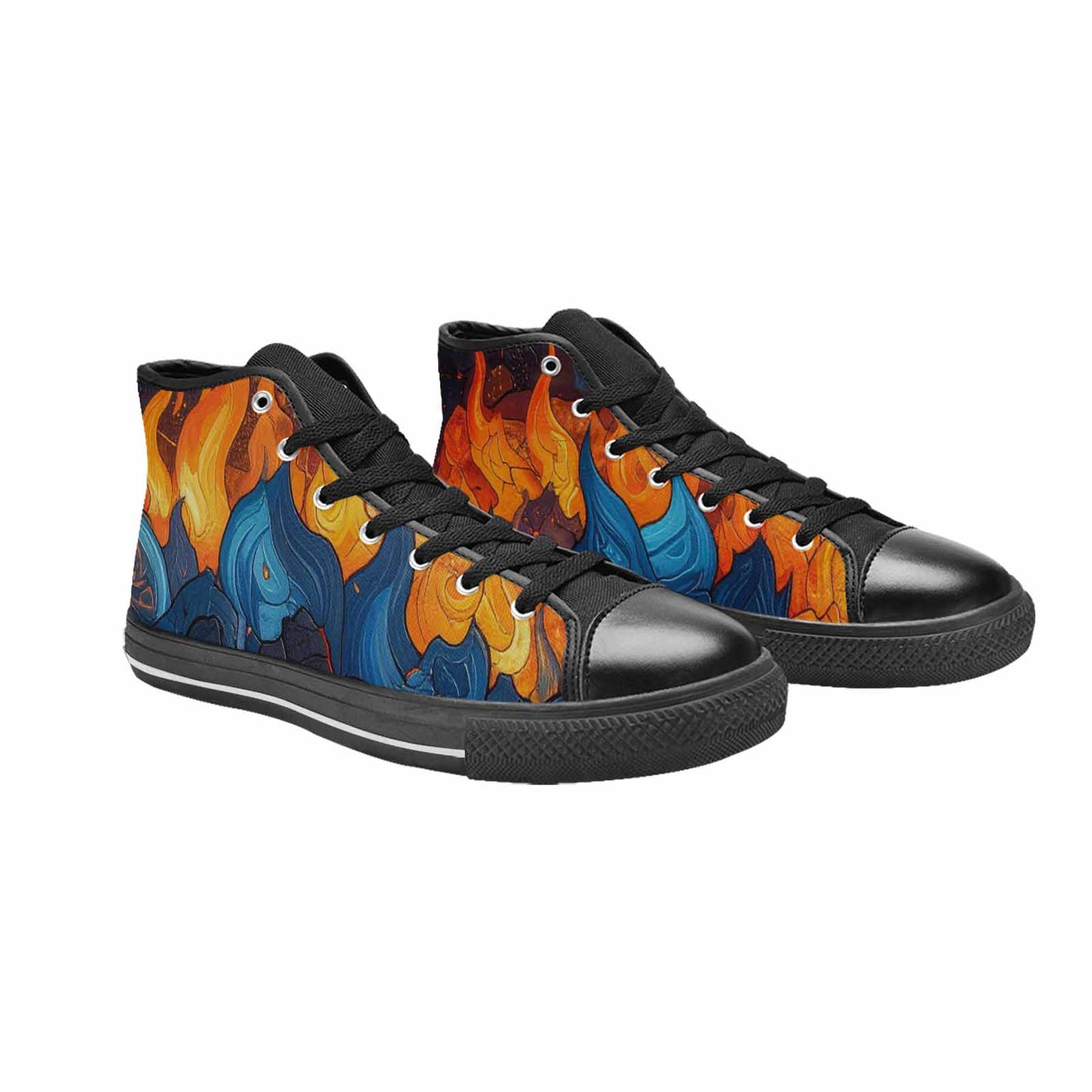 MEN'S Fire Flame High Top Canvas Y2K Shoes