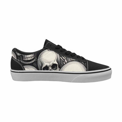 WOMEN'S Skulls - Classic Canvas Lace-Up Wallpaper Art Custom Shoes