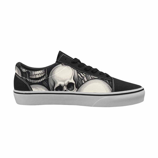 WOMEN'S Skulls - Classic Canvas Lace-Up Wallpaper Art Custom Shoes