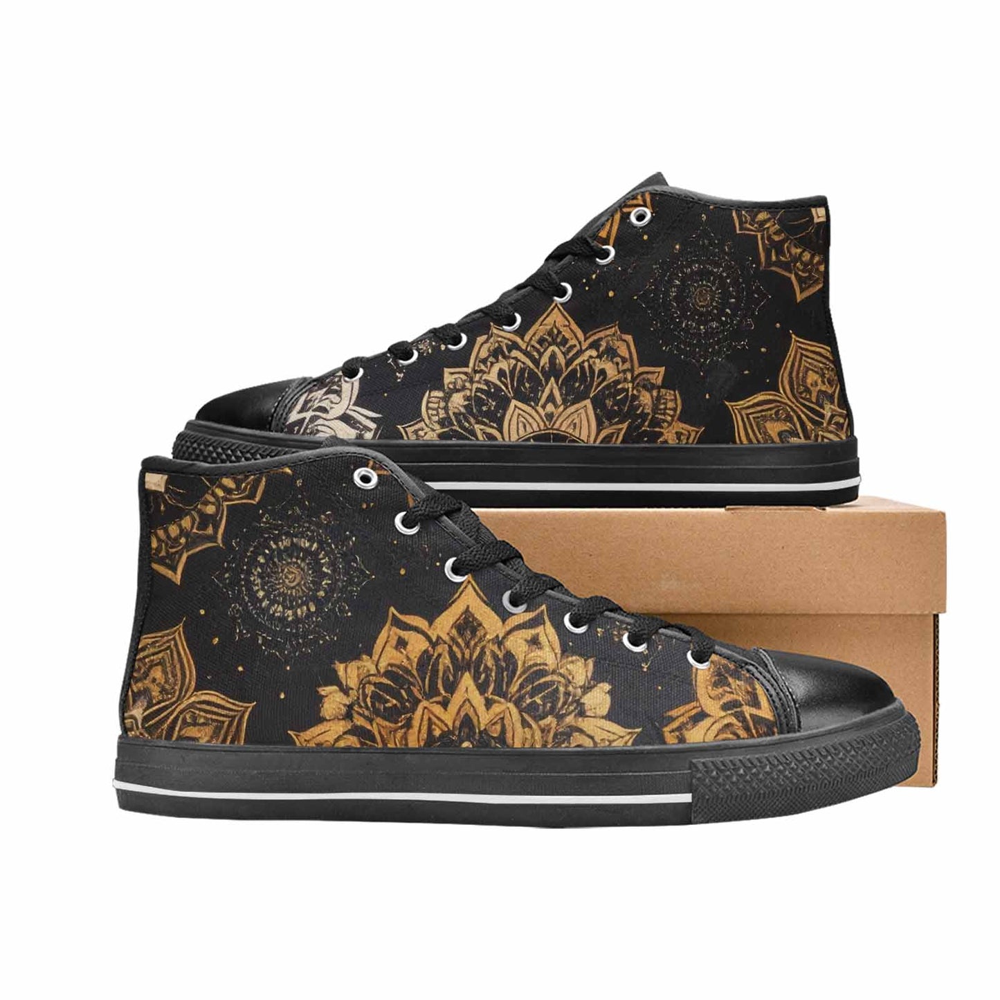 MEN'S Mandala High Top Canvas Vivid Sneakers