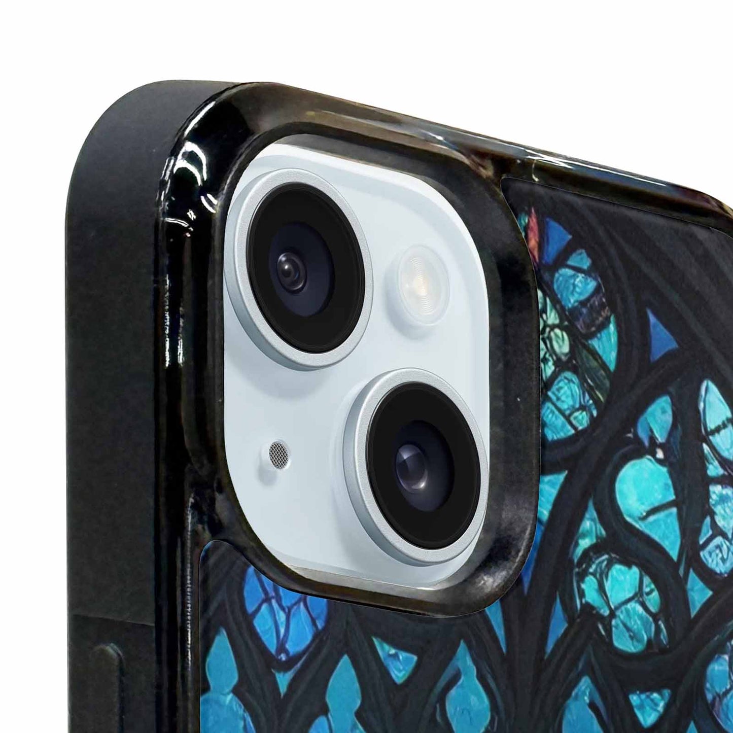 iPhone 15 Plus Case — Stained Glass Cathedral Custom, Unique Phone Case Design