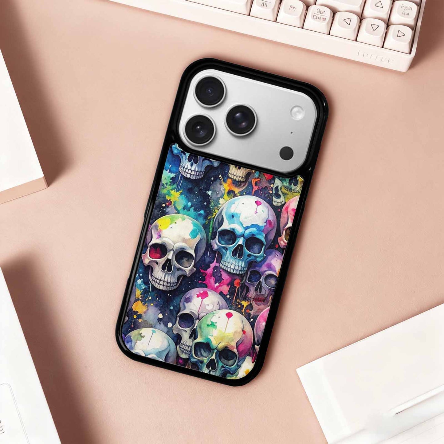 iPhone 17 Pro Case — Skull Dark Art Gothic Print Gothic, Customized Protective Case