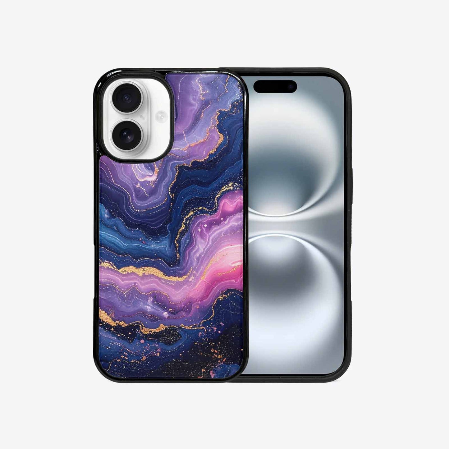 iPhone 16 Case — Marble Galaxy Custom Personalized Phone Cover, Custom Phone Case